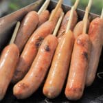 さぎ山記念公園BBQ場で提供しているフランクフルト