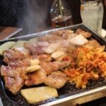 さぎ山記念公園BBQ場で提供しているサムギョプサルのお肉