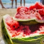 さぎ山記念公園BBQ場で提供しているすいか割りセット