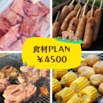 さぎ山記念公園BBQ場で提供している食材プラン